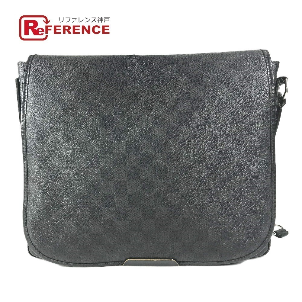 Louis Vuitton Damier Graphite Black Daniel Messenger Bag Flap Shoulder Canvas